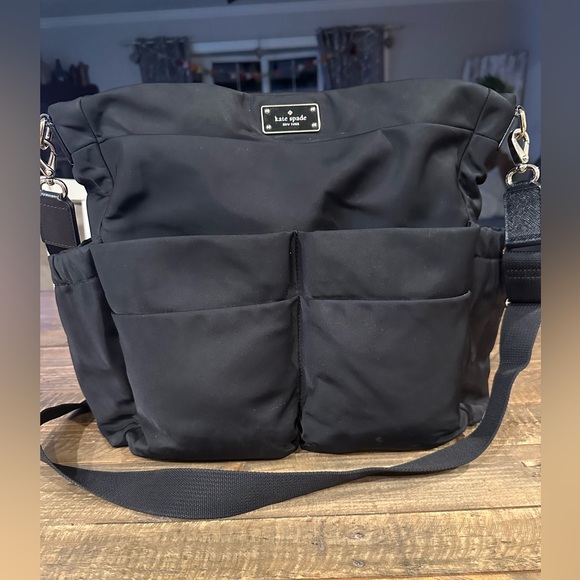 kate spade Handbags - Kate Spade ♠️ Designer Black Diaper Bag With Changing Pad
